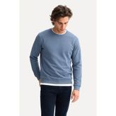 Mudo Erkek Mavi Bisiklet Yaka Sweatshirt