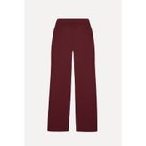 Mudo Kadın Bordo Beli Lastikli Örme Pantolon
