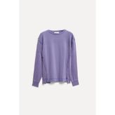 Mudo Kadın Mor Oversize Bisiklet Yaka Sweatshirt