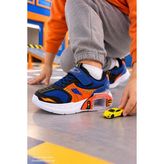 Muggo Drift Garaj Tabanlı Çift Metal Arabalı Cırtlı ve Bağcıklı Günlük Erkek Çocuk Sneaker Spor Ayakkabı - Mavi