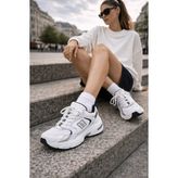 Muggo Shift Kadın Kalın Taban Bağcıklı Günlük Sneaker Spor Ayakkabı - Beyaz