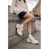Muggo Shift Kadın Kalın Taban Bağcıklı Günlük Sneaker Spor Ayakkabı
