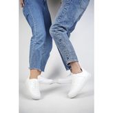 Muggo Sneaker Ayakkabı Beyaz Suni Deri Düz Taban Günlük Kullanım İçin Rahat Tasarım