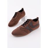 Muggo Vibe Bağcıklı Günlük Kadın Sneaker Spor Ayakkabı - Kahverengi