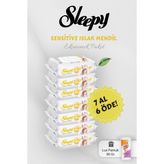 MUJGAN Sleepy Sensitive 90' Lı Islak Mendil 7 Al 6 Öde Hediyeli