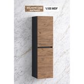 Multi Series 35x130 cm Mat Antrasit Atlantik Çam Asma Banyo Boy Dolabı - Çok Amaçlı MDF Banyo Dolabı