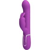 Multifonsiyonlu Oynarbaşlı 7 Titreşimli Rabbit Vibratör Mor