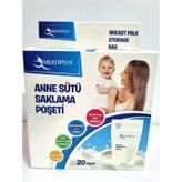 Multiplus Anne Sütü Saklama Poşeti 20'Li seffaf