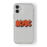 Multitronic Iphone 12 Mini ile Uyumlu ACDC Tasarım Baskılı Şeffaf Kılıf