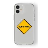 Multitronic Iphone 12 Mini ile Uyumlu Don't Panic Tasarım Baskılı Şeffaf Kılıf