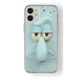 Multitronic iPhone 12 Mini Uyumlu Squidward Face Tasarım Baskılı Şeffaf Kılıf