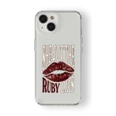 Multitronic Iphone 13 Mini ile Uyumlu Ruby Lips Tasarım Baskılı Şeffaf Kılıf