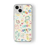 Multitronic iPhone 13 Mini Uyumlu Hello Tasarım Baskılı Şeffaf Kılıf
