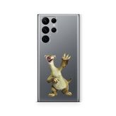 Multitronic Samsung Galaxy S22 Ultra ile Uyumlu Buz Devri Sid Tasarım Baskılı Şeffaf Kılıf