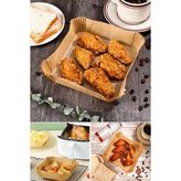 Munico 50'li Tek Kullanımlık Hava Fritöz Parşömen Kağıt Astar Yağ Geçirmez Su Geçirmez Kağıt Tepsisi Fırın