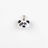 Murano Cam Panda Kafası Kolye Ucu