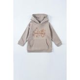 Mush Kız Çocuk Kapüşonlu Sweatshirt Bej - 4 Yaş