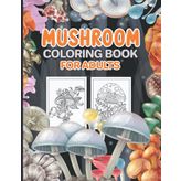 Mushroom coloring book for adults