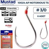 Mustad 10024 AP Notorious Delikli Olta İğnesi TS #3/0 (6 Adet)