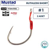 Mustad As5 Ap Ruthless Short Tekli Asist İğne Ts #1 (2 Adet)