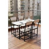 Mutfak Masa Takımı 4 Sandalyeli Yemek Masası Set Cafe Balkon Bahçe Masa Sandalye Minör