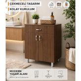 Mutfak Set Altı Ocak Dolabı (CEVİZ)