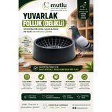 MUTLU TAVUKÇULUK Folluk Güvercin Folluğu Delikli Oval 1 Adet Plastik Yumurtalık Pigeon Yuva Yuvalık Kümes Malzemeler