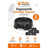 MUTLU TAVUKÇULUK Folluk Güvercin Folluğu Oval 5 Adet Yuvalık Plastik Yumurtalık Pigeon Yuva Kümes Ekipman Malzemeler