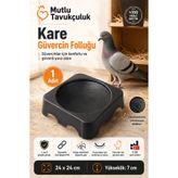 MUTLU TAVUKÇULUK Foluk Güvercin Folluğu Kare 1 Adet Yumurtalık Plastik Pigeon Yuva Yuvalık Kümes Ekipman Malzemleri