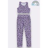My Kids Wear Kız Çocuk Çok Amaçlı Desenli Mayo & Spor Takımı 12445 - Mor - Karışık - 7 - 8 Yaş