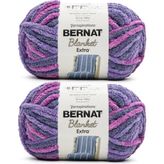Myg Plus Bernat Battaniye Ekstra Mor Gün Batımı Ipliği - 2'li Paket 10,5 OZ/300 G - Polyester - #7 Jumbo - 97 Yard - Örgü, Tığ Işi, El Sanatları & Amigurumi