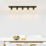 Mylight S 60 cm Beşli En Sıralı Retro Rustk Plofonyer Tavan Avize