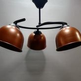 MYLİGHTS BAKIR ÜÇLÜ METAL AVİZE RUSTİK VİNTAGE AVİZE