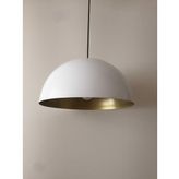Mylights Beyaz İçi Bakır 40 Cm Metal Sarkıt Avize