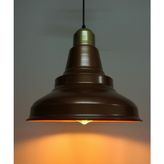 Mylights Gold Askılı Mat Bakır Rustik Retro Mat Sarkıt Avize - Ahşap - 1