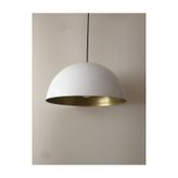 Mylights Metal Beyaz İçi Altın Sarkıt Avize Cap 40 Cm