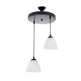 Mylights Modern İkili Opal Camlı Sarkıt Avize En 30 Cm