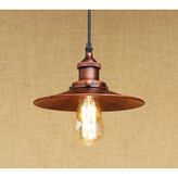 Mylights Retro Bakır Eskitme Tekli Sarkıt Avize 23 cm - Ahşap - 1