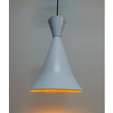 Mylights Retro Beyaz İçi Altınmetal Sarkıt Avize Konik Avize