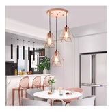 Mylights Retro Rustik Bakır Avize Üçlü 35Cm Avize
