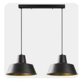 Mylights Retro Rustik İkili Masa Üsütü Sarkıt Avize 60 Cm Kasa