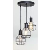 Mylights Retro Rustik Kafes Üçlü Sarkıt Avize En 30 Cm