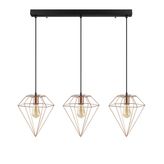 Mylights Retro Rustik Masa Üstü Sıralı Üçlü Avize Sarkıt Avize