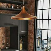 Mylights Retro Rustik Mat Bakır Metal Sarkıt Avize 36 Cm
