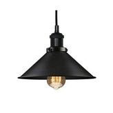 Mylights Retro Rustik Metal Sarkıt Avize Mat Siyah 30 Cm En