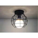 Mylights Retro Rustik Tavan Kafes Avize Armatür 20 cm - Siyah - 1