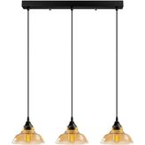 Mylights Retro Rustik Vintage Üçlü Avize - Bal - 3