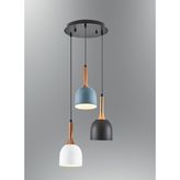 Mylights Retro Rustik Vintage Üçlü Sarkıt Avize - Ahşap - 1