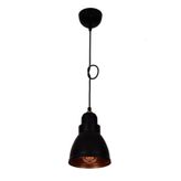 Mylights Retro Tekli Sarkıt Avize Siyah İçi Sarı