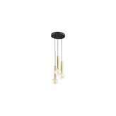 Mylights Retro Üçlü Gold Sarkıt Avize 30CM - Ahşap - 1